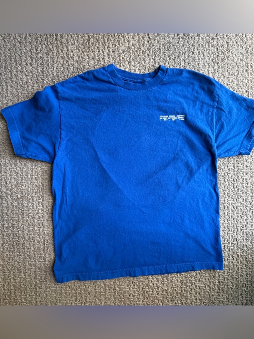 $5 T-Shirt Sale! Foulplay Men’s Poison Control, Graphic Short Sleeve Tee - Blue